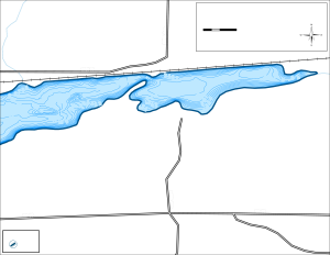 Cottonwood Lake - East Topographical Lake Map