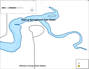 Epping-Springbrook Dam (East) Topographical Lake Map