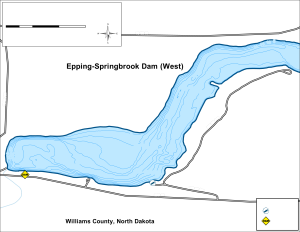 Epping-Springbrook Dam (West) Topographical Lake Map