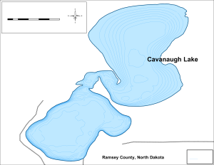 Cavanaugh Lake Topographical Lake Map