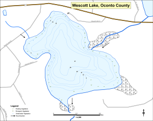 Wescott Lake Topographical Lake Map
