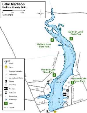 Lake Madison Topographical Lake Map