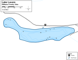 Lake Lavere Topographical Lake Map