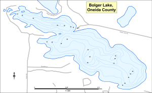 Bolger Lake Topographical Lake Map