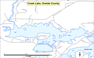 Creek Lake Topographical Lake Map