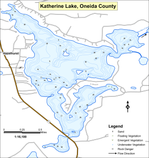 Katherine Lake Topographical Lake Map