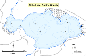 Stella Lake Topographical Lake Map
