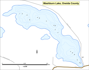 Washburn Lake Topographical Lake Map