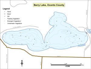 Berry Lake Topographical Lake Map