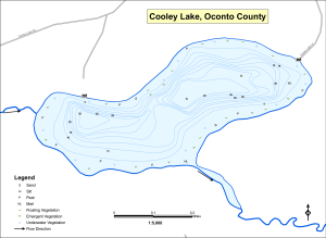 Cooley Lake Topographical Lake Map