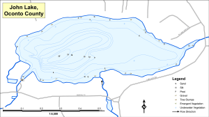 John Lake Topographical Lake Map