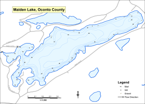 Maiden Lake Topographical Lake Map