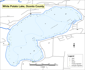 White Potato Lake Topographical Lake Map