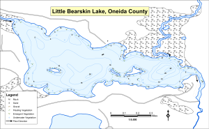 Little Bearskin Lake Topographical Lake Map