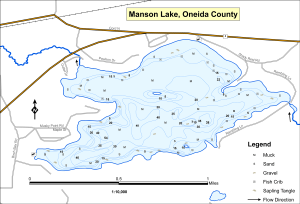 Manson Lake Topographical Lake Map