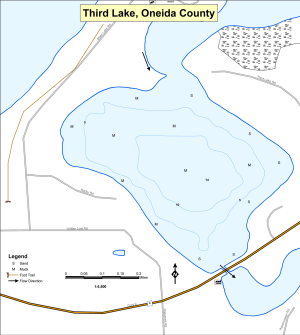 Third Lake Topographical Lake Map