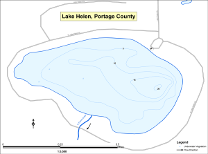 Helen Lake Topographical Lake Map