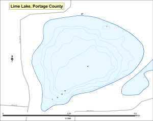 Lime Lake Topographical Lake Map