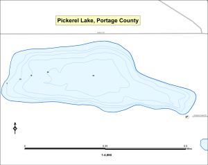 Pickerel Lake (Asbury) Topographical Lake Map