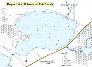 Magnor Lake (Richardson) Topographical Lake Map