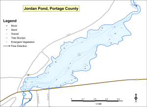 Jordan Pond Topographical Lake Map
