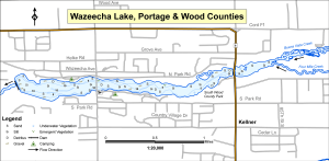 Wazeecha Lake Topographical Lake Map