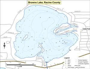 Browns Lake Topographical Lake Map