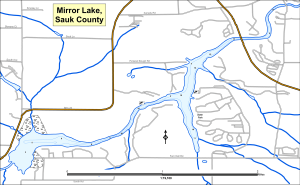 Mirror Lake Topographical Lake Map