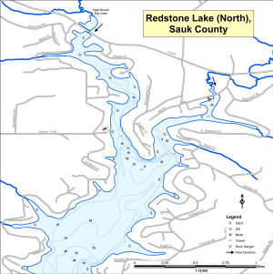 Redstone Lake (north) Topographical Lake Map