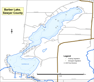Barber Lake Topographical Lake Map