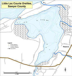 Little Lac Courte Oreilles Topographical Lake Map