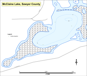McClaine Lake Topographical Lake Map