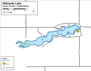 Wilmarth Lake Topographical Lake Map