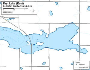 Dry Lake East Topographical Lake Map