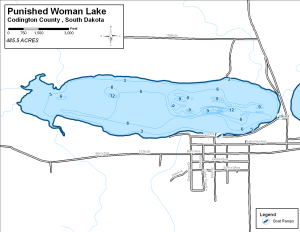 Punished Woman Lake Topographical Lake Map