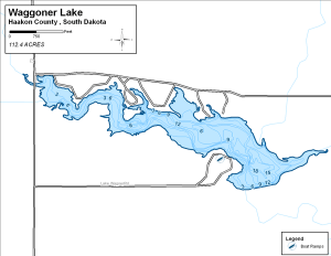 Waggoner Lake Topographical Lake Map