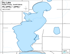 Dry Lake Topographical Lake Map