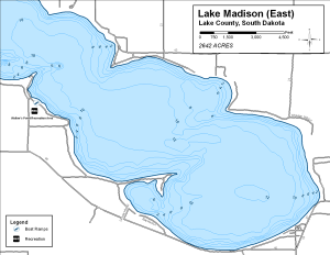 Lake Madison (East) Topographical Lake Map