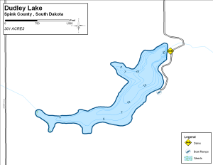 Dudley Lake Topographical Lake Map