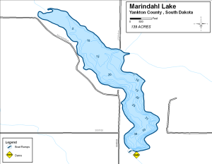 Lake Marindahl Topographical Lake Map