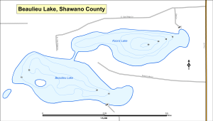 Beaulieu Lake Topographical Lake Map