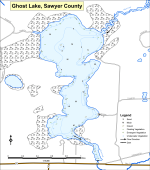 Ghost Lake Topographical Lake Map