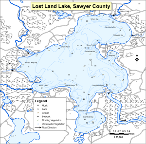 Lost Land Lake Topographical Lake Map