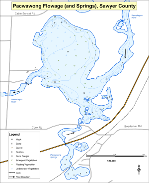 Pacwawong Spring Topographical Lake Map