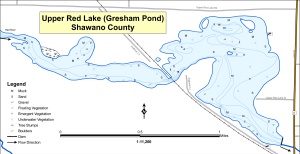 Red Lake, Upper (Gresham Pond) Topographical Lake Map