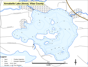 Annabelle Lake (Anna) Topographical Lake Map