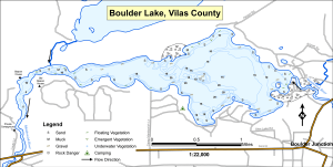 Boulder Lake Topographical Lake Map