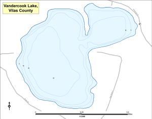 Vandercook Lake (Crane) Topographical Lake Map