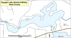 Voyageur Lake (Smile-A-While) Topographical Lake Map