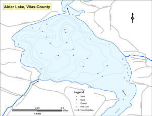Alder Lake Topographical Lake Map